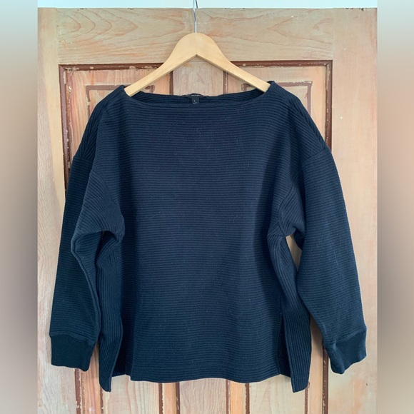 Banana Republic | scoop cotton sweater | sz L - Picture 1 of 6